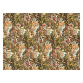 Victoriaans Era 1890 Pastoral Scenes Pattern Tafelkleed (Voorkant (Horizontaal))