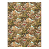 Victoriaans Era 1890 Pastoral Scenes Pattern Tafelkleed (Voorkant)