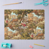 Victoriaans Era 1890 Pastoral Scenes Pattern Tissuepapier (Craft)
