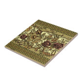 Victoriaans Era Anglo Japans Roos Frieze Tegeltje (Zijkant)