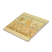 Victoriaans ERA Art Nouveau Floral Scroll Frieze Tegeltje (Zijkant)