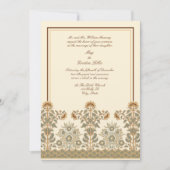 Victoriaans Era Art Nouveau Zonnebloemen Bruiloft Kaart (Voorkant)