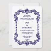 Victoriaans Era Barokke Stijl Foliage Lijst Kaart (Voorkant)