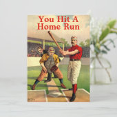  Victoriaans Era Baseball Hartelijk dank Bedankkaart (Staand voorkant)