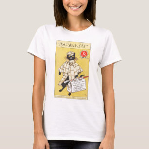  Victoriaans-Era Black Cat Magazine Hoesje T-shirt
