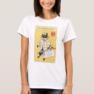 Victoriaans-Era Black Cat Magazine Hoesje T-shirt