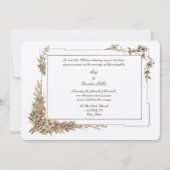 Victoriaans Era Bloemen Botanische Kunst Lijst bru Kaart (Voorkant)