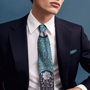 Victoriaans-era Bloemen Roos Slang Snowberry Manne Stropdas