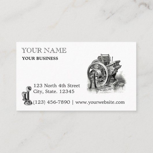 Victoriaans Era Border Steampunk Sjabloon Visitekaartje (Achterkant)