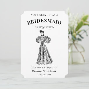 Victoriaans Era bruidsmeisjes Kaart
