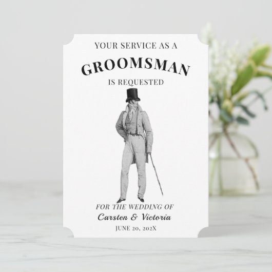 Victoriaans Era  bruidsmeisjes Kaart (Staand voorkant)