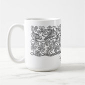  Victoriaans Era Cat, Clover & Birds Koffiemok (Links)