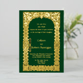 Victoriaans ERA Celtic Knots Border Wedding Folie Uitnodiging (Staand Voorkant)