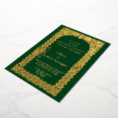 Victoriaans ERA Celtic Knots Border Wedding Folie Uitnodiging (Gedraaid)