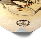 Victoriaans Era Circus Lion & Elephant op Tricycle Poster (Hoek)