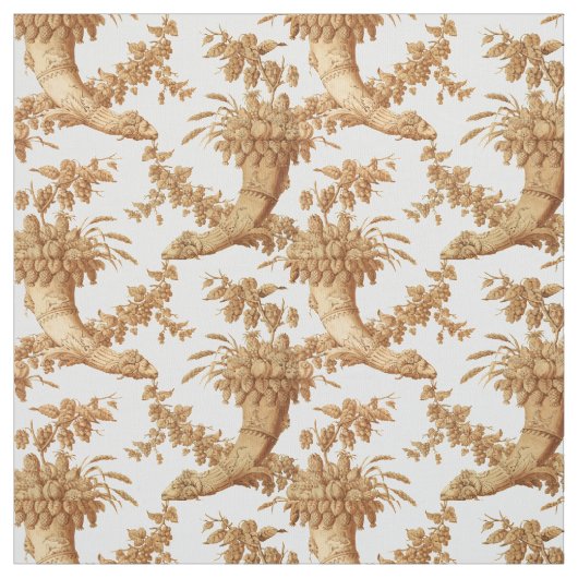 Victoriaans Era Cornucopia Fruit Damask Stof (Swatch)