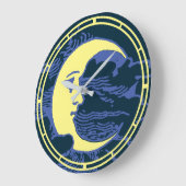 Victoriaans Era Crescent Moon Face Grote Klok (Hoek)