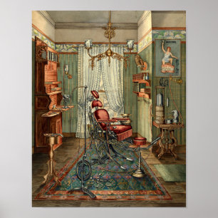  Victoriaans Era Dentist's werkruimte Poster