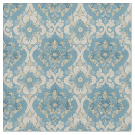 Victoriaans Era Design blauw & geel Stof