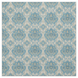 Victoriaans Era Design blauw & geel Stof