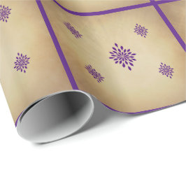  Victoriaans Era Elegant Gold en Paars Cadeaupapier