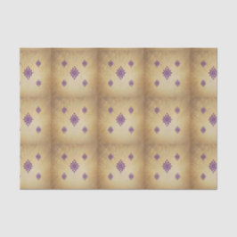  Victoriaans Era Elegant Gold en Paars Tissuepapier