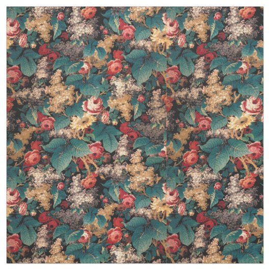  Victoriaans Era Floral Chintz Stof (Swatch)