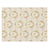 Victoriaans Era Floral Medallion & Blue Ribbon Tafelkleed (Voorkant (Horizontaal))