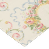 Victoriaans Era Floral Medallion & Blue Ribbon Tafelkleed (Gekanteld)