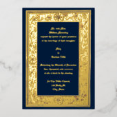 Victoriaans era Foliage & Berries van Anton Seder  Folie Uitnodiging (Voorkant)