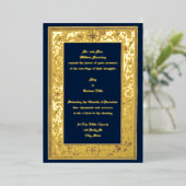 Victoriaans era Foliage & Berries van Anton Seder  Folie Uitnodiging (Staand Voorkant)