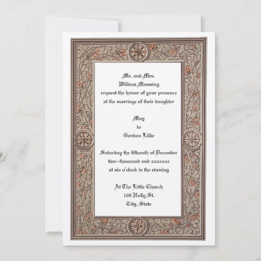 Victoriaans era Foliage & Berries van Anton Seder Kaart (Voorkant)