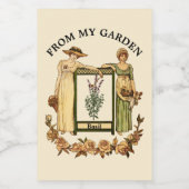 Victoriaans Era Food Label Sjabloon Voedselcontainer Etiket (Enkel label)