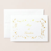 Victoriaans ERA Gold Wedding Invitting Sjabloon (Voorkant met envelop)