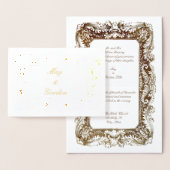 Victoriaans ERA Gold Wedding Invitting Sjabloon (Display)
