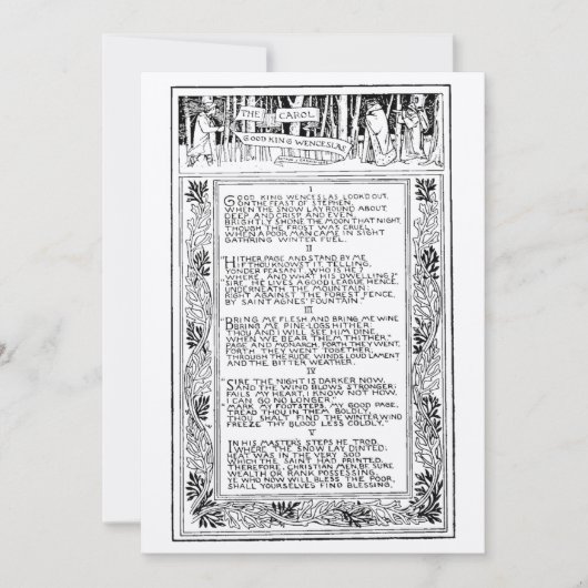 Victoriaans Era Good King Wenceslas Feestdagenkaart (Voorkant)