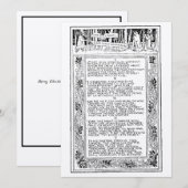 Victoriaans Era Good King Wenceslas Feestdagenkaart (Voorkant / Achterkant)