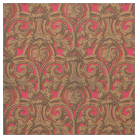 Victoriaans Era Gothic Style Tracery Stof (Swatch)