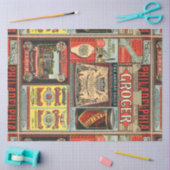  Victoriaans Era Grocery Food Ads Decoupage Tissuepapier (Craft)
