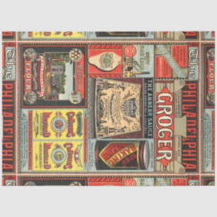  Victoriaans Era Grocery Food Ads Decoupage Tissuepapier