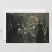  Victoriaans Era Happy Kerstboom Feestdagenkaart (Voorkant)