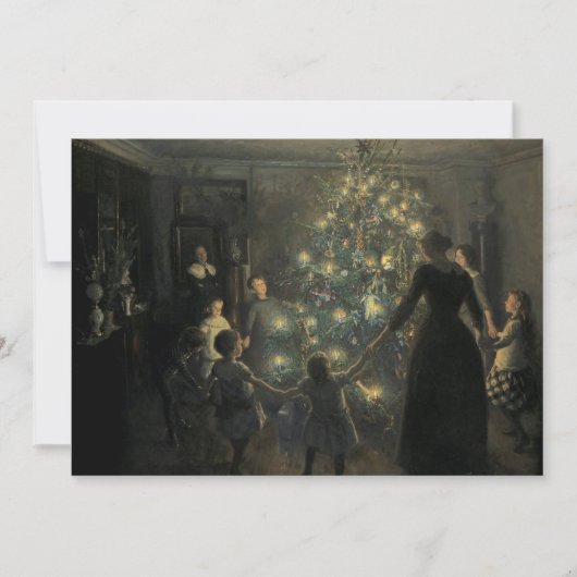  Victoriaans Era Happy Kerstboom Feestdagenkaart