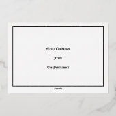  Victoriaans Era Happy Kerstboom Folie Feestdagenkaart (Achterkant)