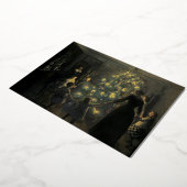  Victoriaans Era Happy Kerstboom Folie Feestdagenkaart (Gedraaid)