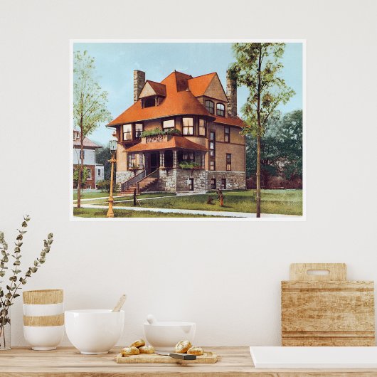  Victoriaans-Era House Poster (Keuken)
