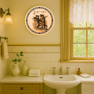  Victoriaans Era katten met trommelzout en drumzee Grote Klok