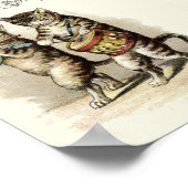  Victoriaans Era katten met trommelzout en drumzee Poster (Hoek)