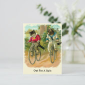  Victoriaans ERA katten op fietsen Briefkaart (Staand voorkant)