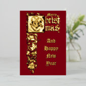 Victoriaans Era kerstengel met ster Folie Feestdagenkaart (Staand Voorkant)