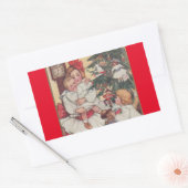 Victoriaans Era Kinder Vintage Kerstticker Rechthoekige Sticker (Envelop)